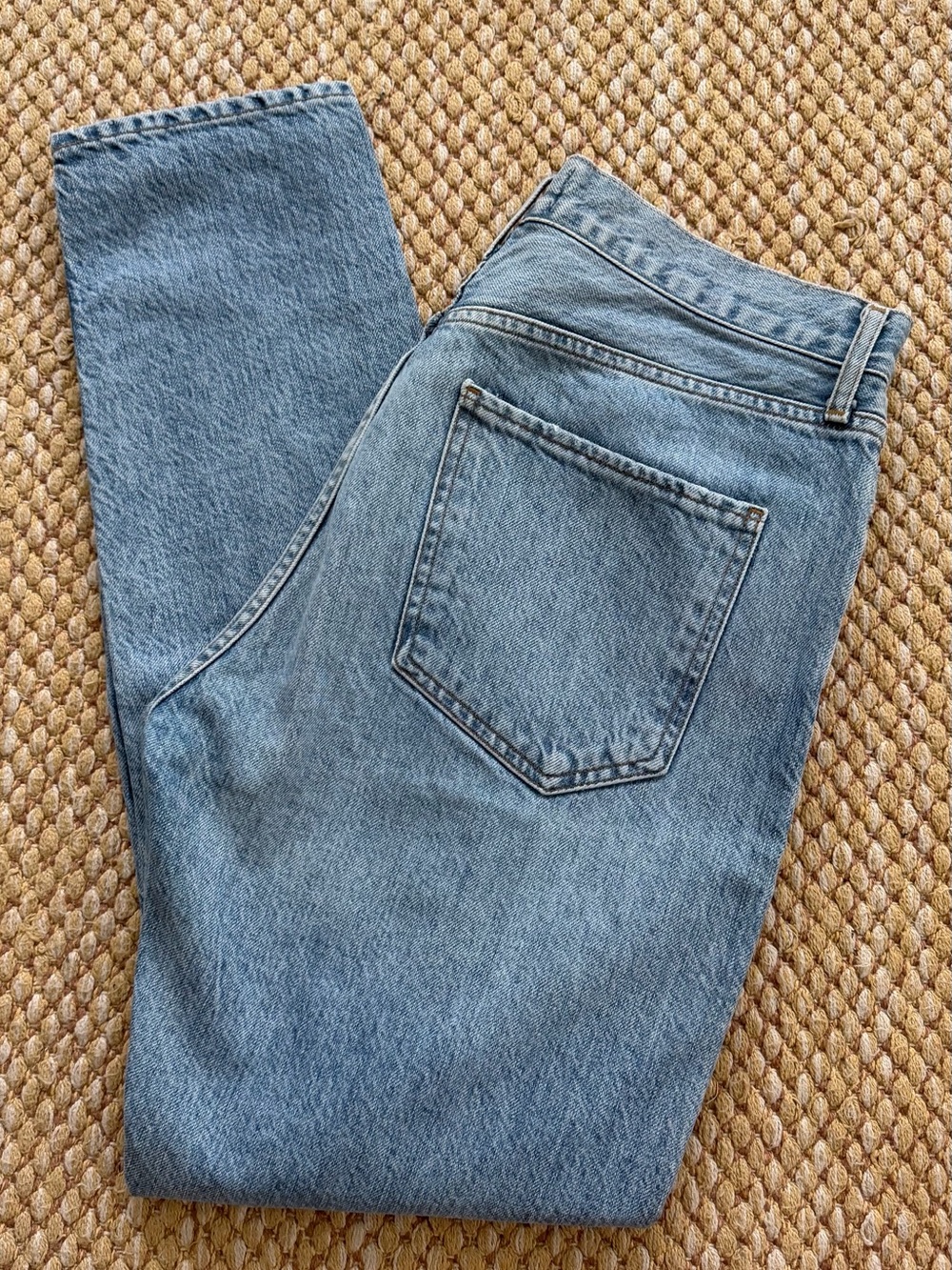 Agolde Boyfriend Jeans in Light Blue Denim
